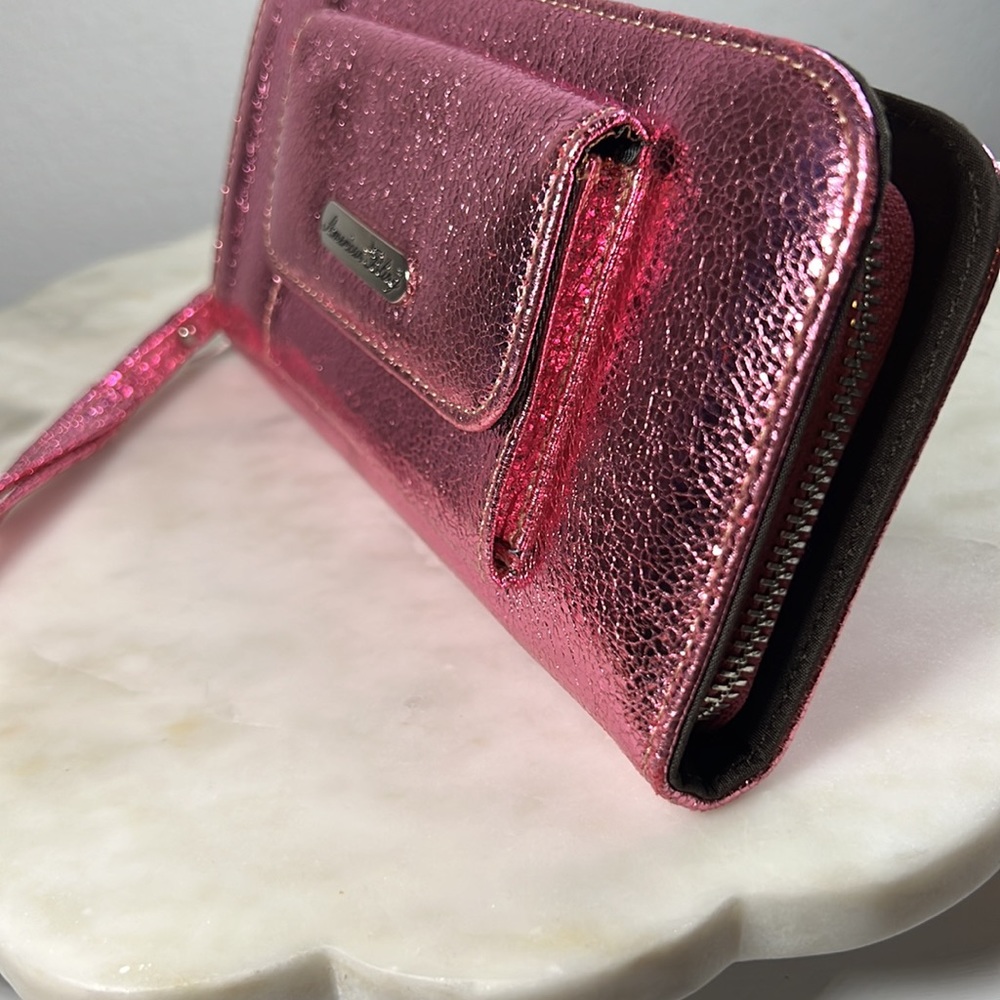American Bling Pink metallic wallet - Picture 3 of 16